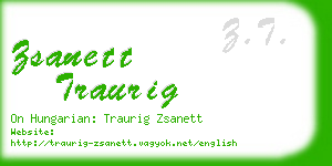 zsanett traurig business card